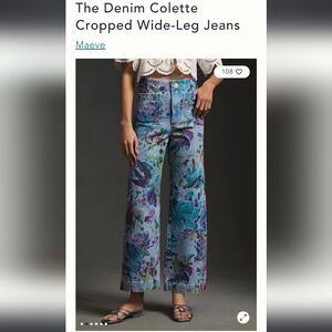 The Denim Colette Cropped Wide-Leg Jeans Maeve